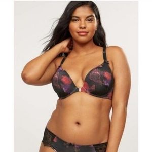Cacique plunge front closure bra